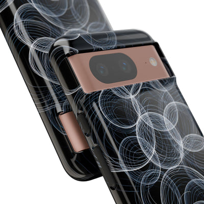 Black Tough Phone Case for Google Pixel - Frosted Ring Matrix
