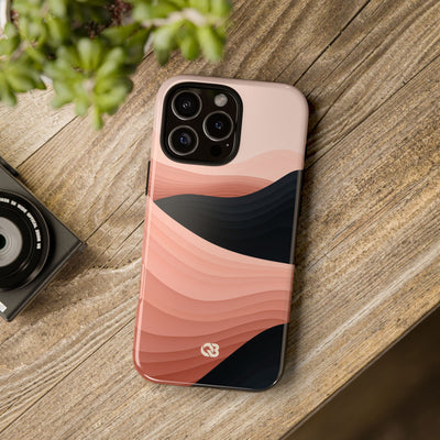 Pink Tough Phone Case for iPhone - Dune Shadow Layers