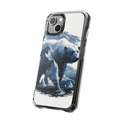 Fjord Summit Bear · Clear Impact Magnetic Phone Case for iPhone · Blue