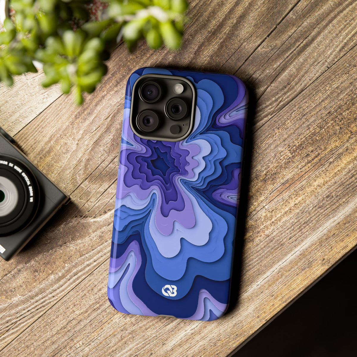 Periwinkle Strata Bloom · Tough Phone Case for iPhone · Purple
