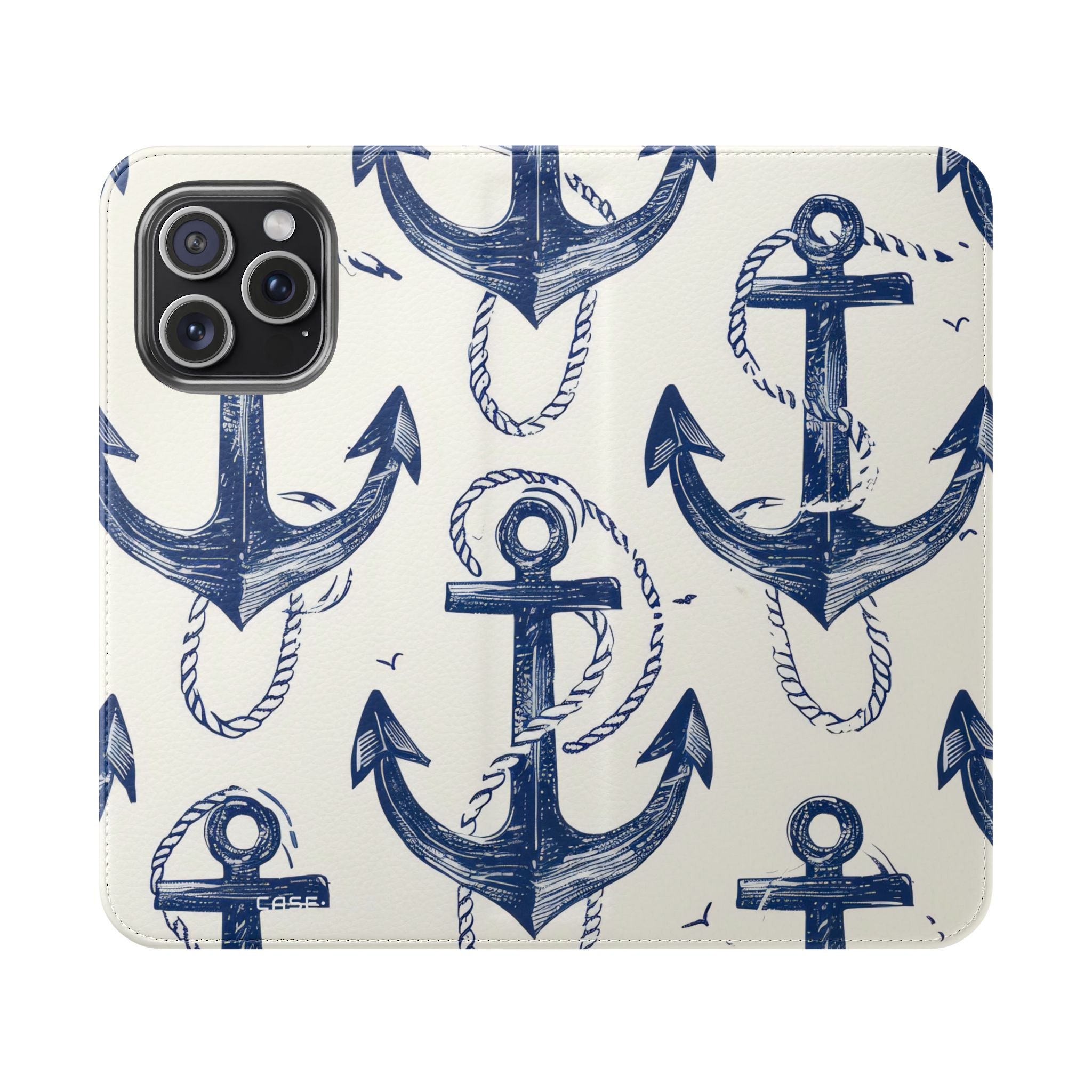 Blue Anchor Breeze - iPhone 15 Pro Max Case - Wallet