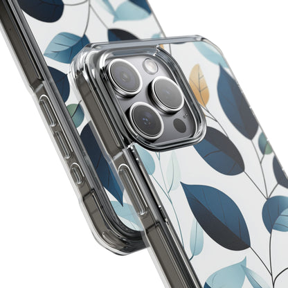 Laivastonsininen lehtien suonet iPhone 15 Pro Max - Impact suojakotelo