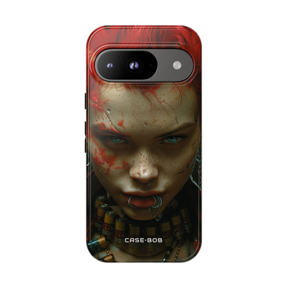 Red Spike Gaze Google Pixel 9 Case - Tough