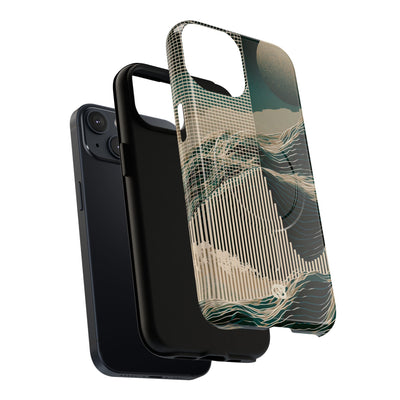 Green Tough 2.0 Magsafe Phone Case for iPhone - Lunar Moss Topography