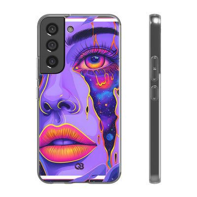 Violet Cosmic Gaze · Soft Custodia per Samsung
