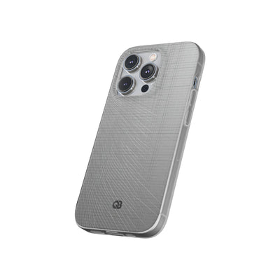 Grey Lite Phone Case for iPhone - Chrome Mesh Warp
