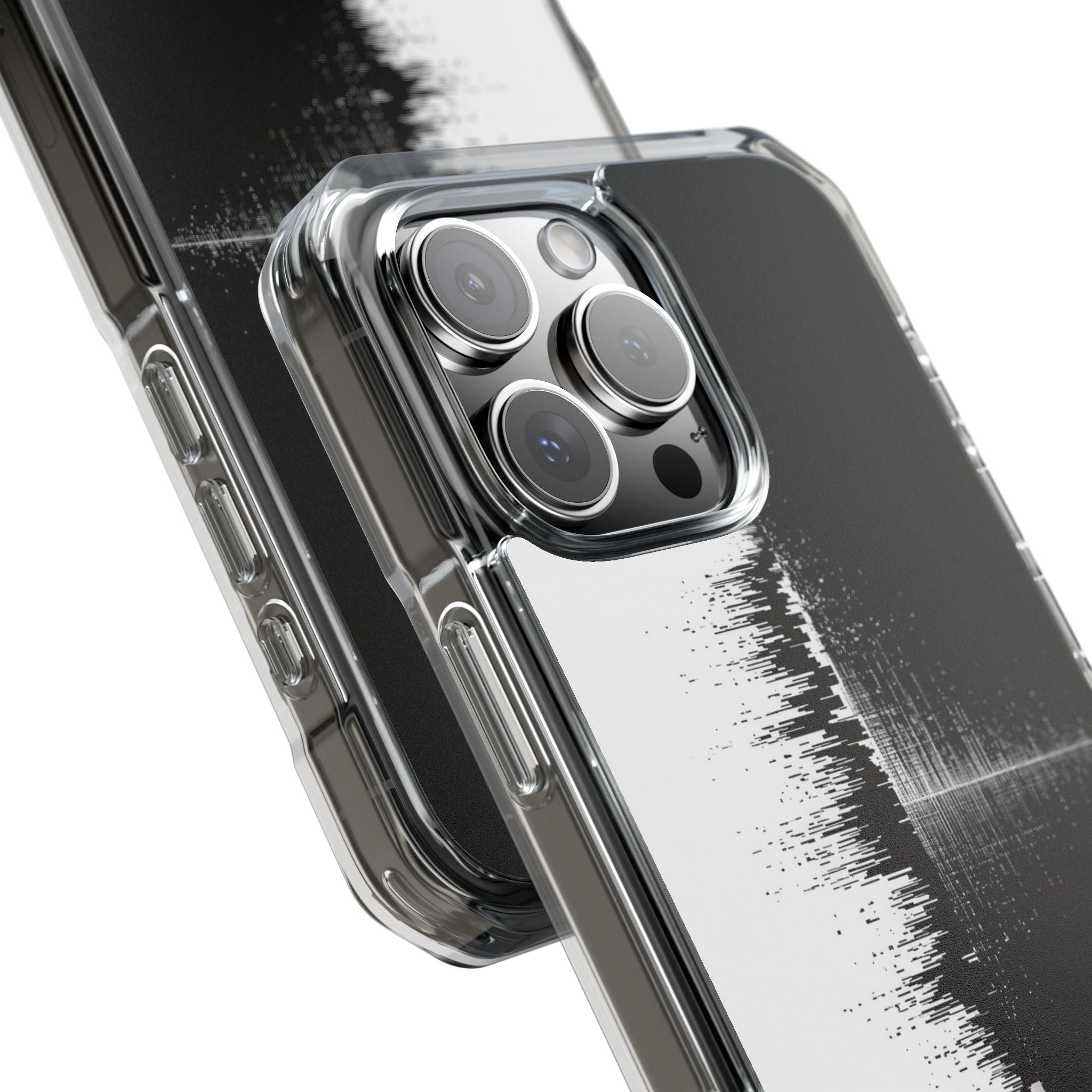 Black Impact MagSafe Phone Case for iPhone - Static Signal Split