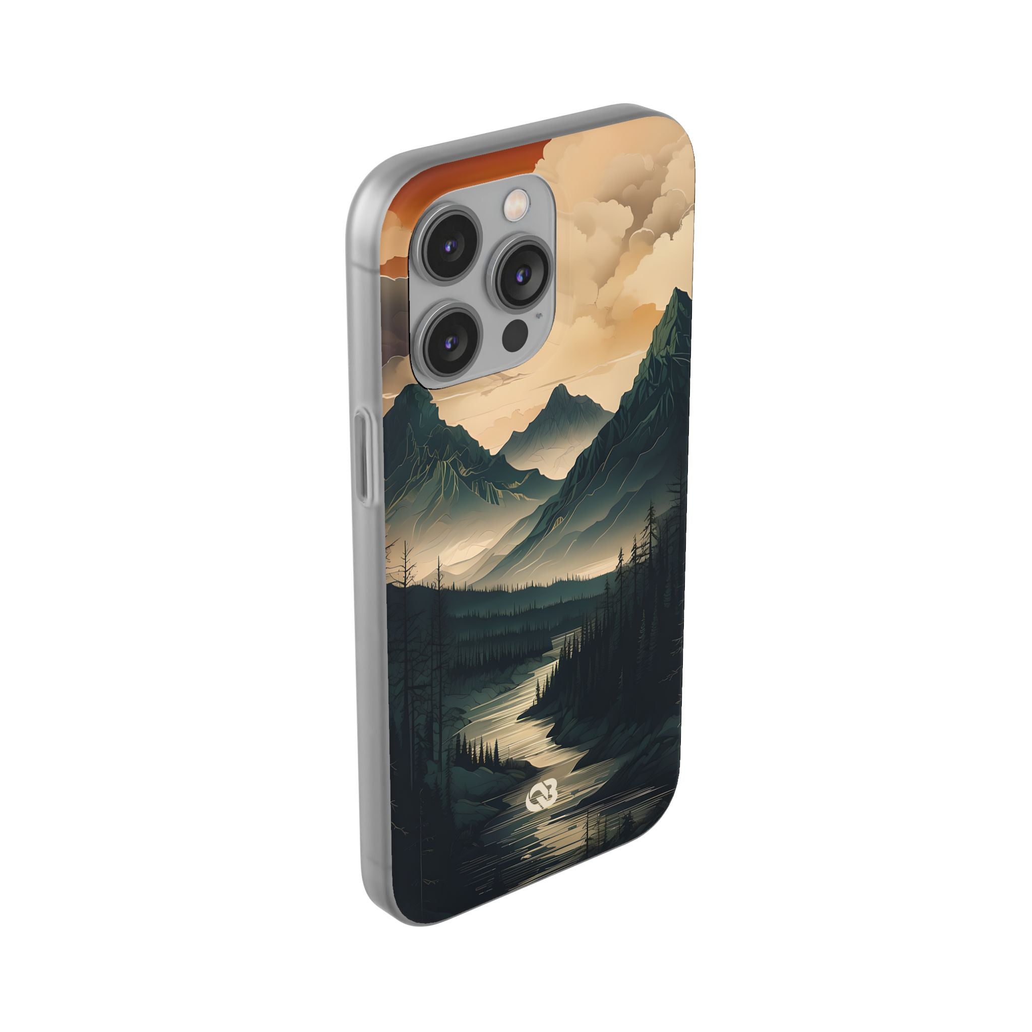 Summit River Dusk · Soft Phone Case for iPhone