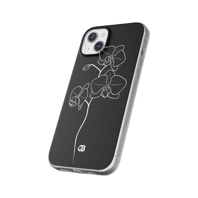 Black Lite Phone Case for iPhone - Noir Alabaster Orchid