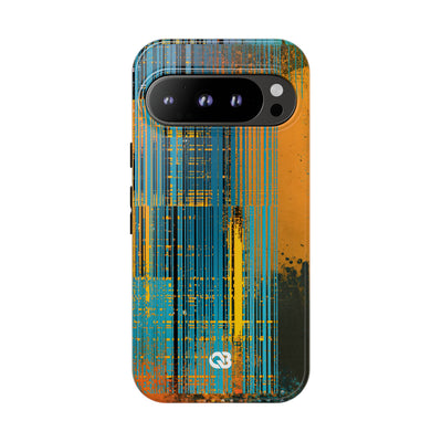 Cyber Glitch Stream · Tough Phone Case for Pixel ·  Teal