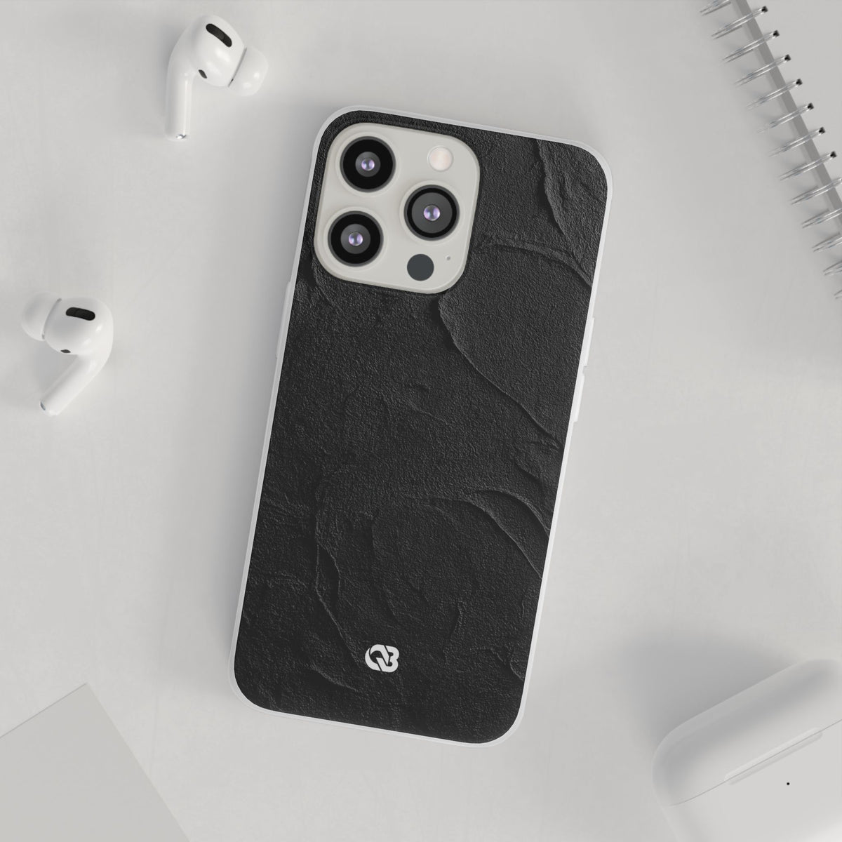 Obsidian Stucco Relief · Lite Phone Case for iPhone ·  Black