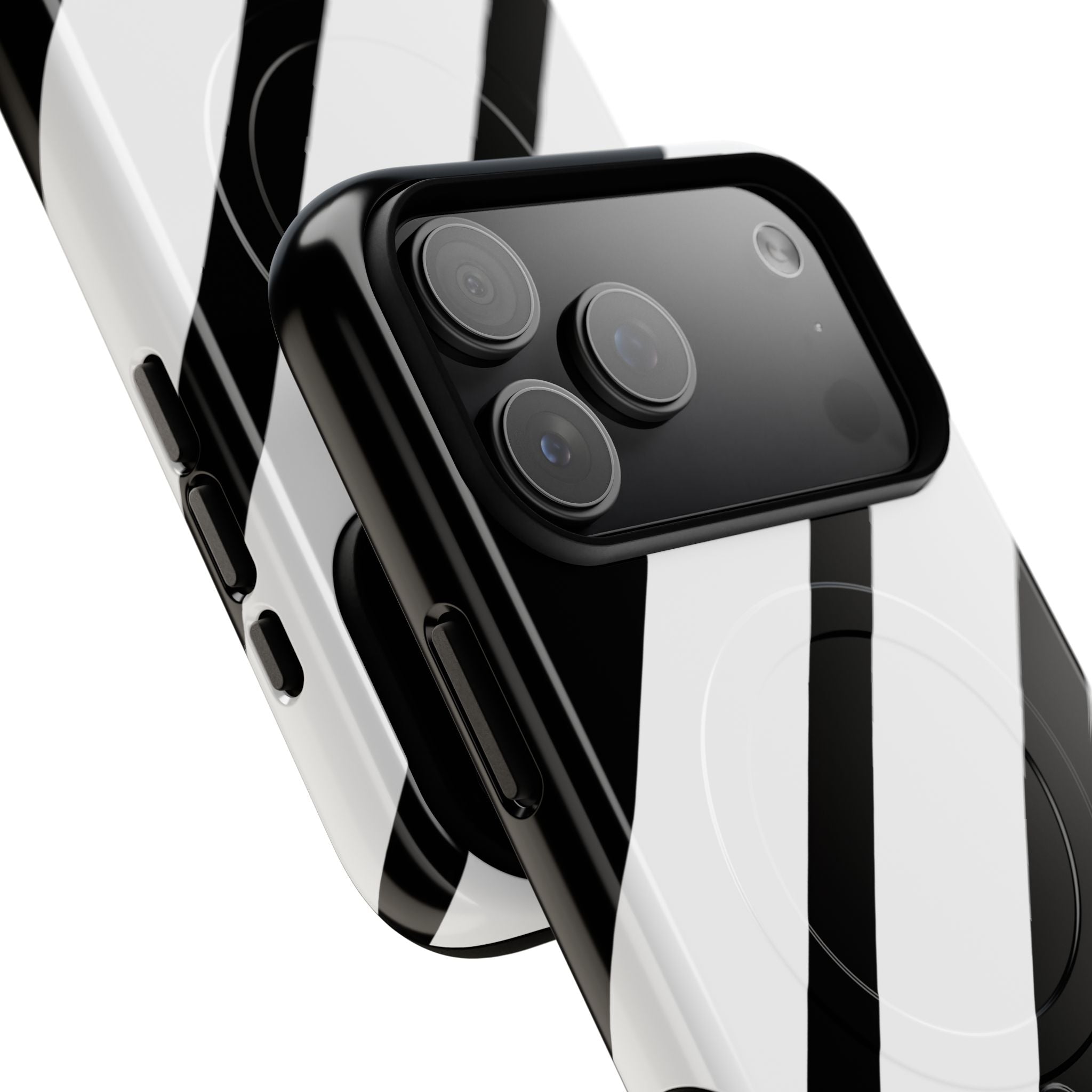 Diagonal Bands Noir iPhone 17 Pro Max Case - Tough+ - CASE•BOB