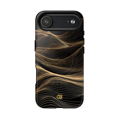 Gilded Ridge Lines · Tough 2.0 Magnetic Phone Case for iPhone · Black