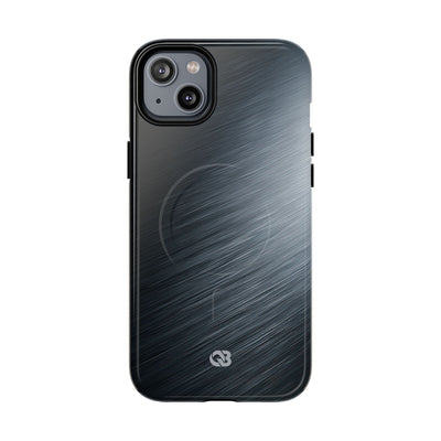 Grey Tough 2.0 Magsafe Phone Case for iPhone - Charcoal Brushed Steel