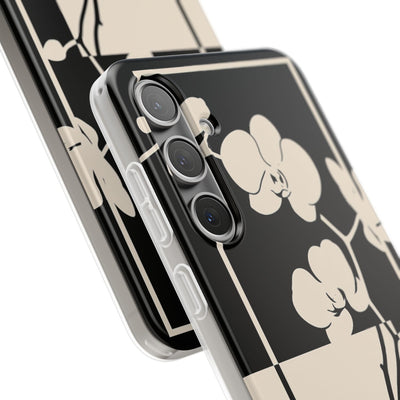 Beige Lite Phone Case for Samsung - Nocturnal Orchid Frame