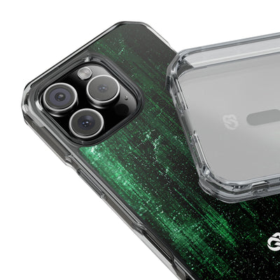 Emerald Void · Clear Impact Magnetic Phone Case for iPhone ·  Green