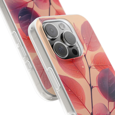 Dewy Magenta Foliage · Soft Phone Case for iPhone
