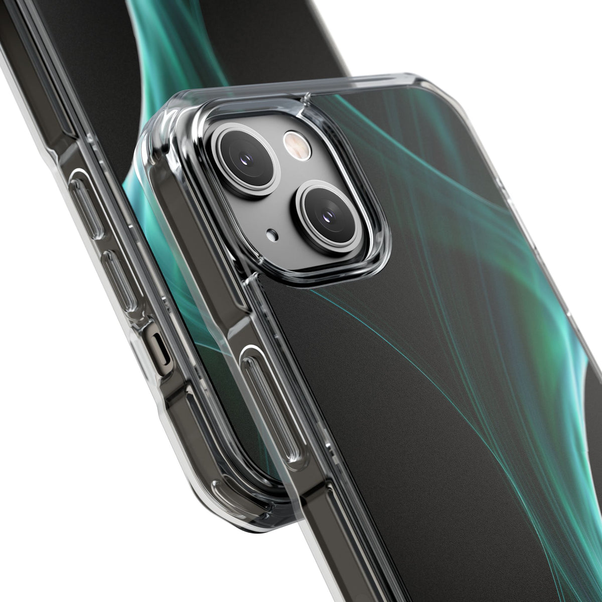 Emerald Lumen · Clear Impact Magnetic Phone Case for iPhone · Green