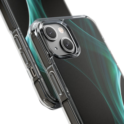 Emerald Lumen · Clear Impact Magnetic Phone Case for iPhone · Green