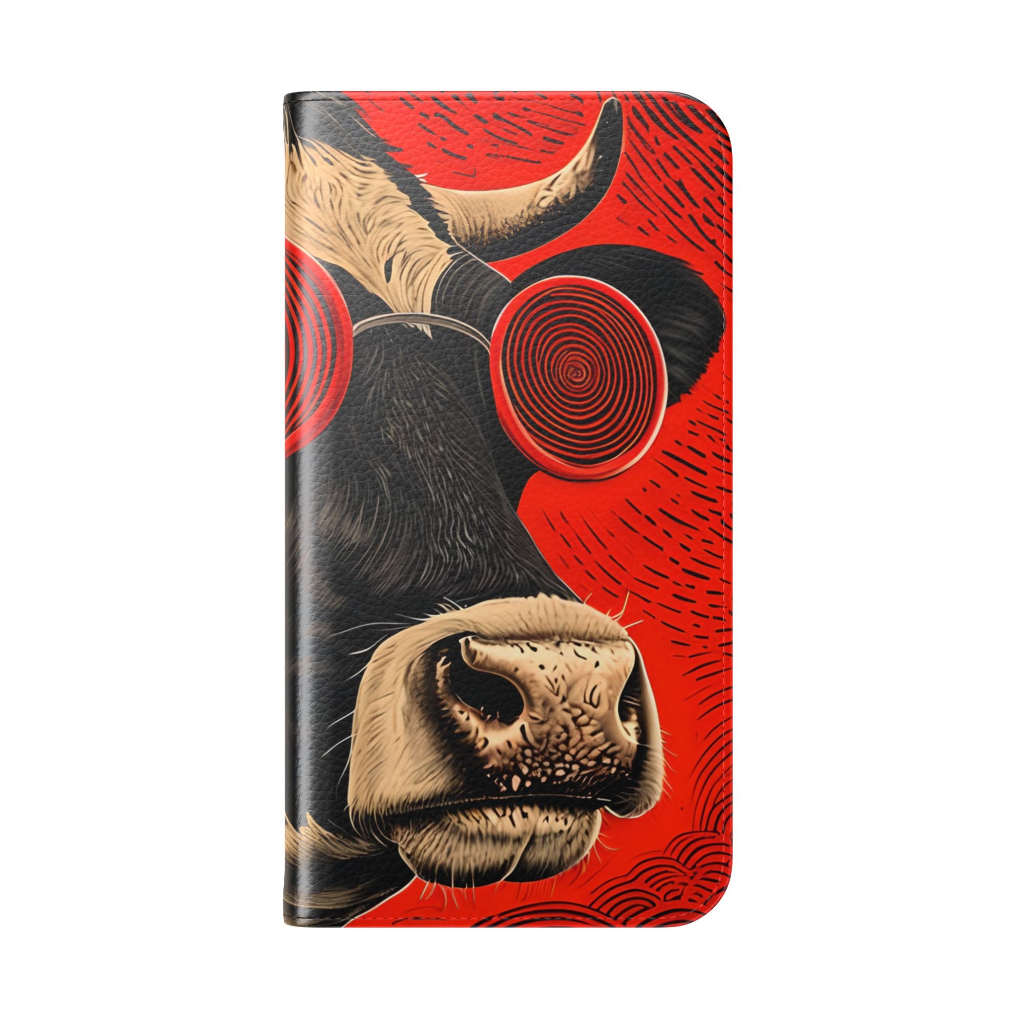 Spiral Cow Vision - iPhone 16 Plus Case - Wallet