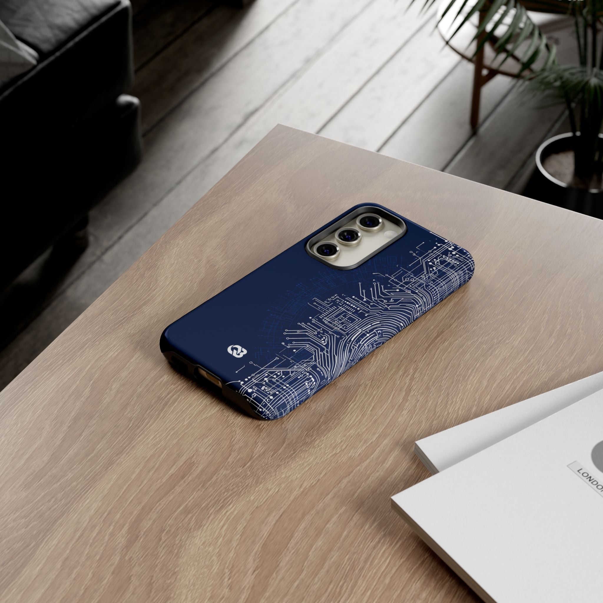 Blue Tough Phone Case for Samsung - Cobalt Circuit Logic