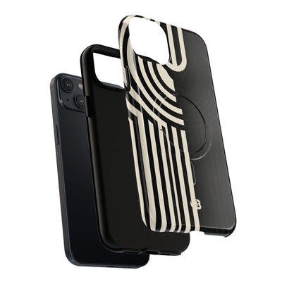 Beige Tough 2.0 Magsafe Phone Case for iPhone - Monolith Ivory Signal