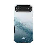 Teal Tough Phone Case for iPhone - Cyan Vector Lattice