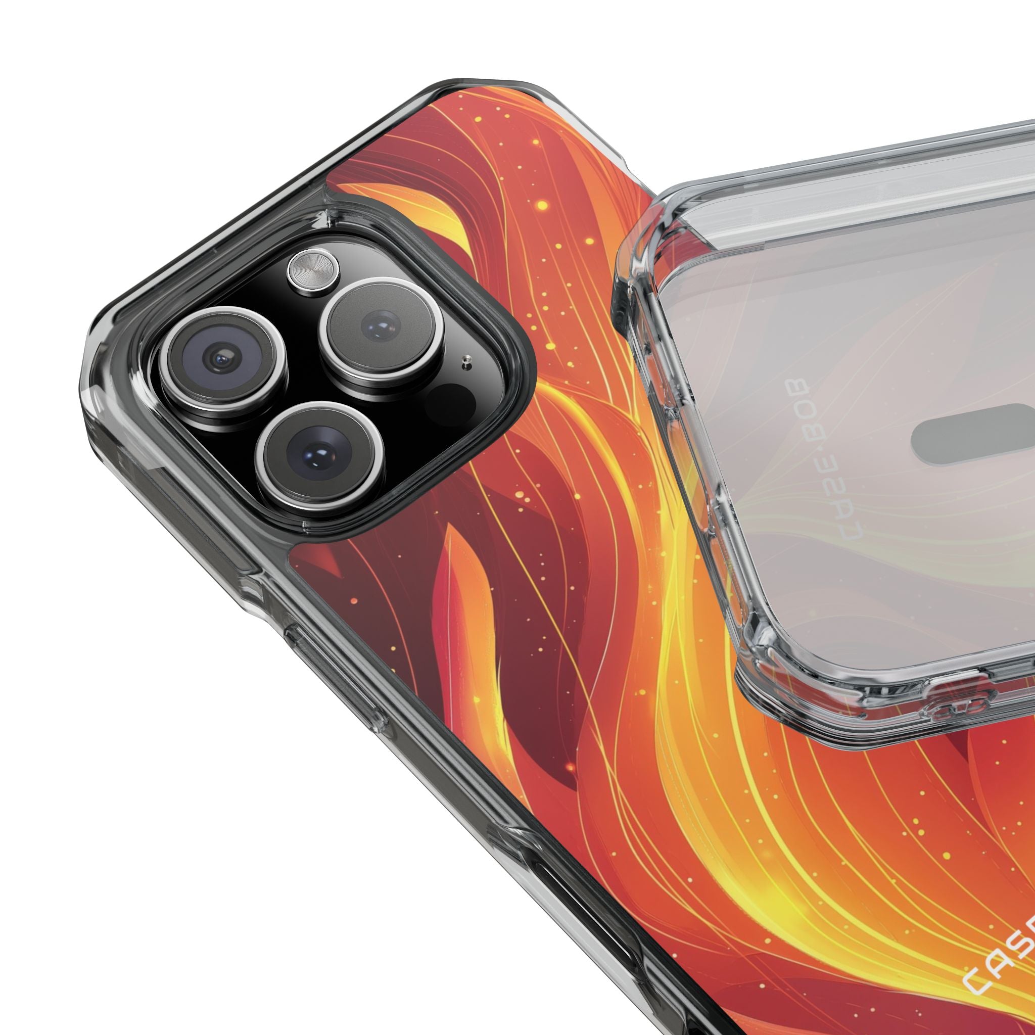 Flaming Flow iPhone 16 Pro Case - Impact - CASE•BOB