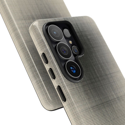 Beige Tough Phone Case for Samsung - Carbon Screen Grid