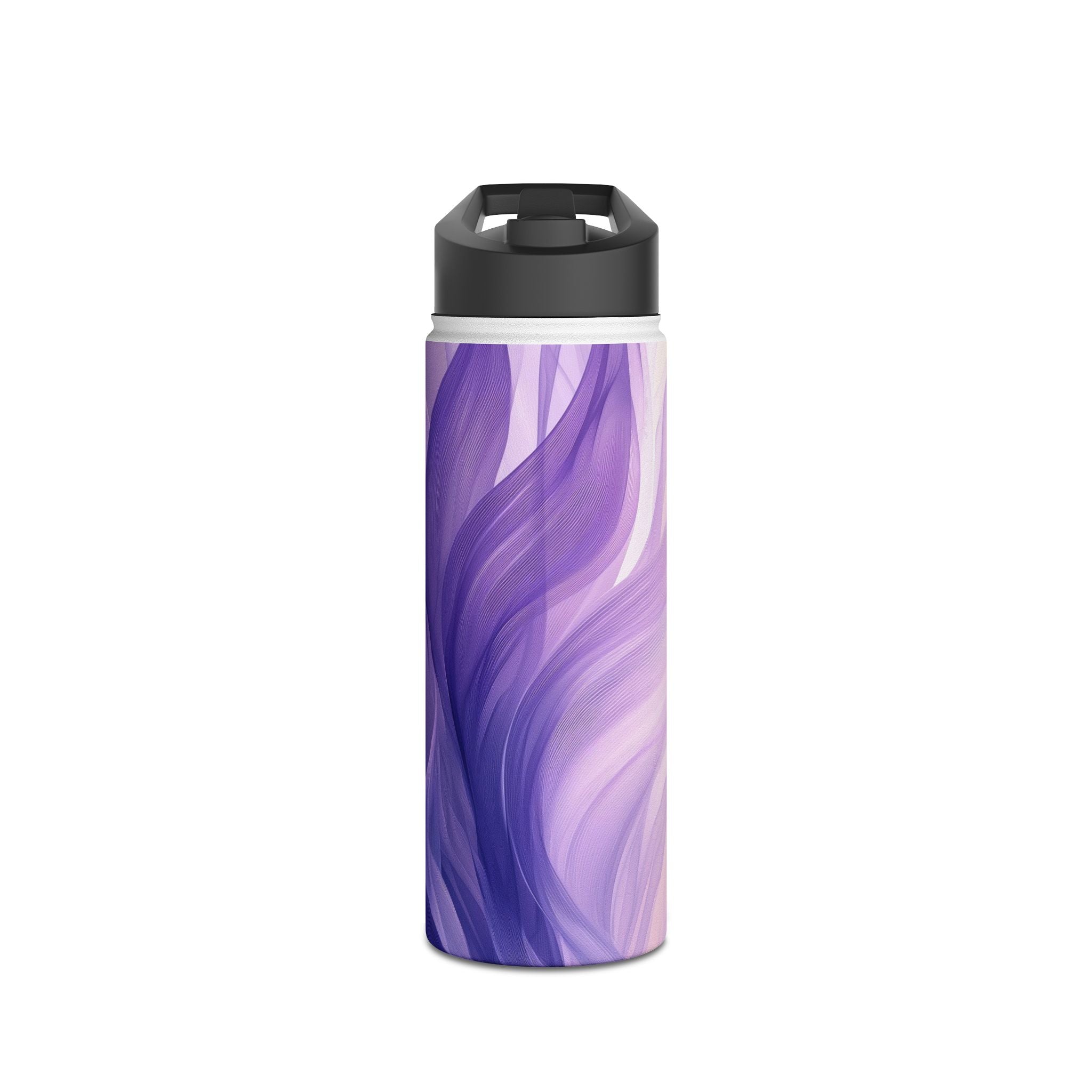 Purple Ribbons - Stainless Steel Water Bottle