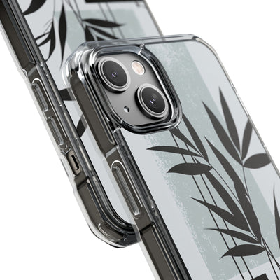 Grey Impact MagSafe Phone Case for iPhone - Sage Bamboo Noir