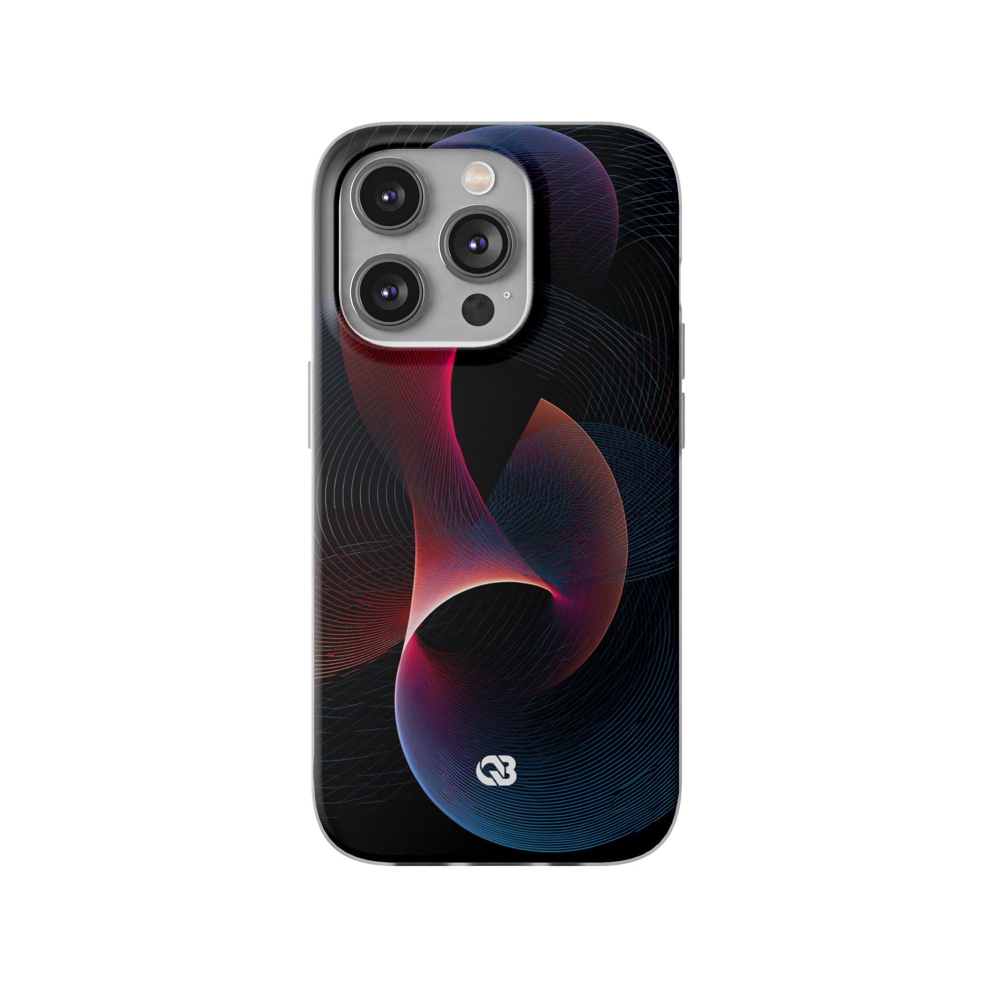 Black Lite Phone Case for iPhone - Cobalt Crimson Flux