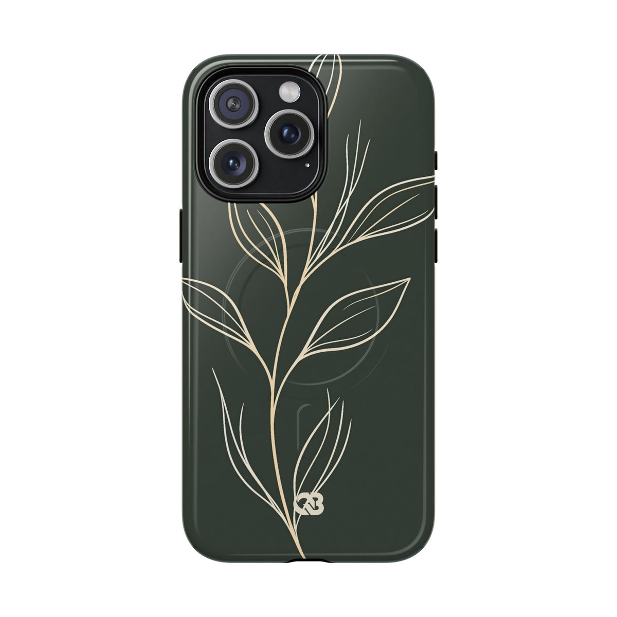 Minimal Botanical Stem · Tough 2.0 Magnetic Phone Case for iPhone · Green