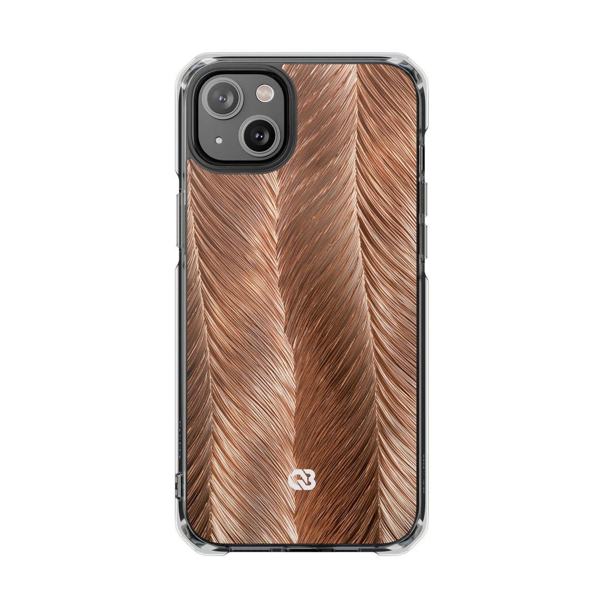 Rose Gold Weave · Clear Impact Magnetic Phone Case for iPhone · Brown