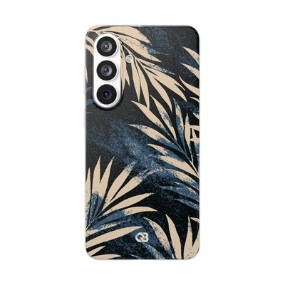 Blue Lite Phone Case for Samsung - Midnight Indigo Palm