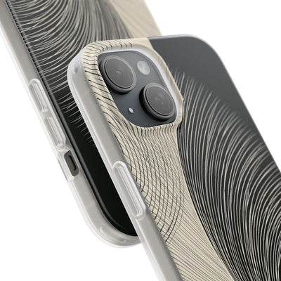Beige Lite Phone Case for iPhone - Obsidian Cream Plume