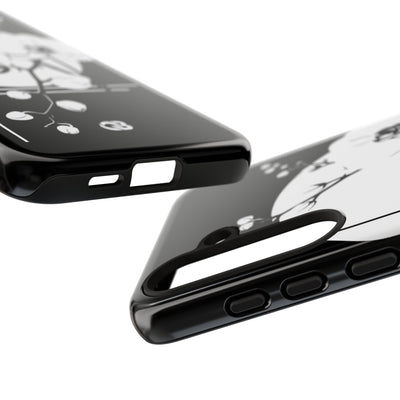 Black Tough Phone Case for Samsung - Lunar Orchid Grid