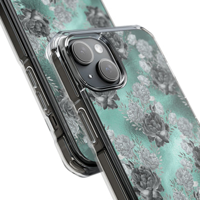 Frost Mint Floral · Impact Phone Case for iPhone · Magsafe