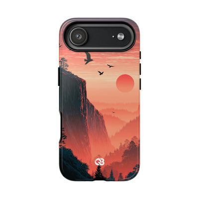 Orange Tough Phone Case for iPhone - Crimson Ridge Flight