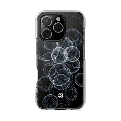 Black Impact MagSafe Phone Case for iPhone - Frosted Ring Matrix