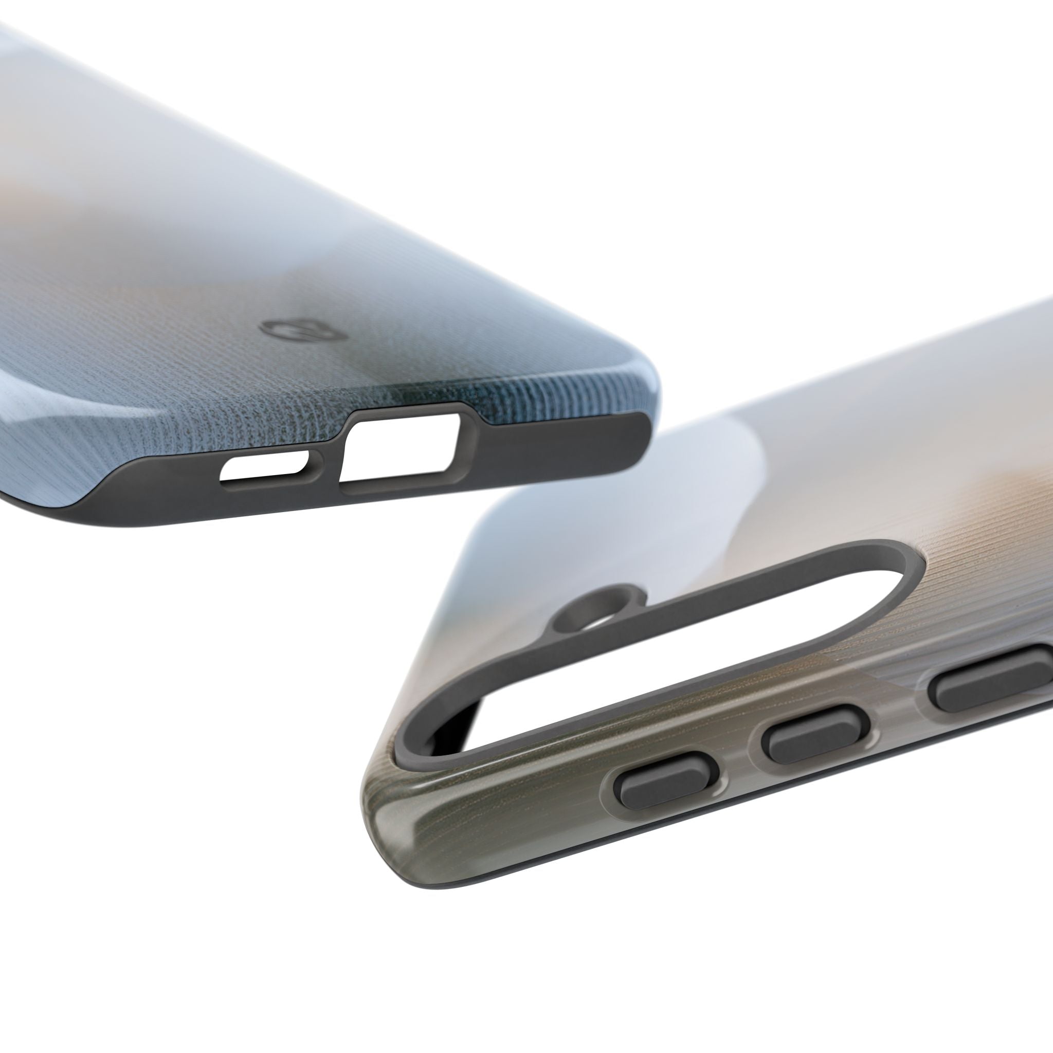 White Tough Phone Case for Samsung - Frosted Ribbed Sphere
