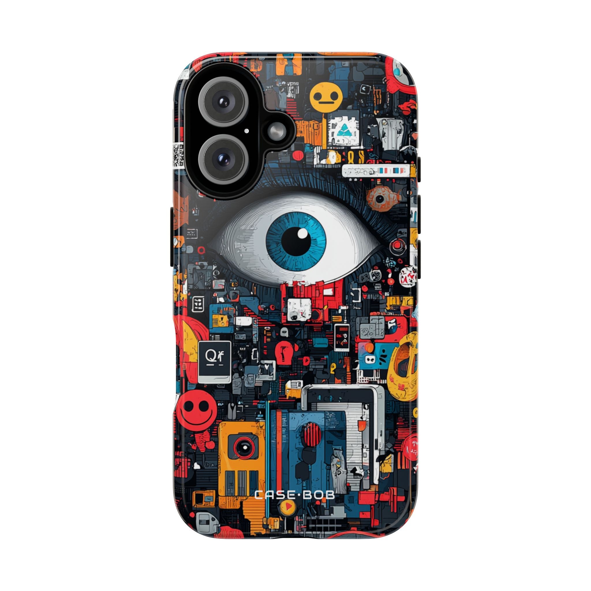 Digital Eye Blue iPhone 16 Case - Tough - CASE•BOB