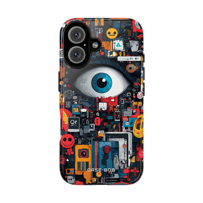 Digital Eye Blue iPhone 16 Case - Tough - CASE•BOB