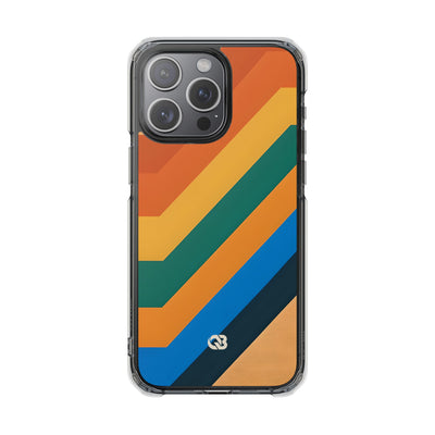 Retro Ridge Lines · Impact Coque de téléphone pour iPhone · Magsafe