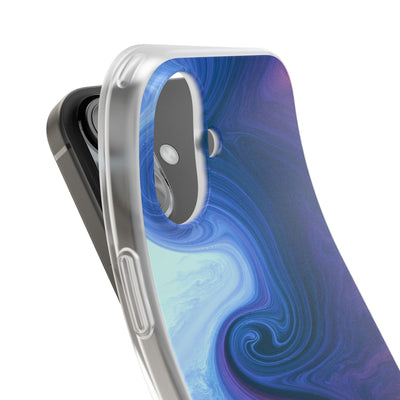 Azure Fluid Swirl · Lite Phone Case for iPhone ·  Blue