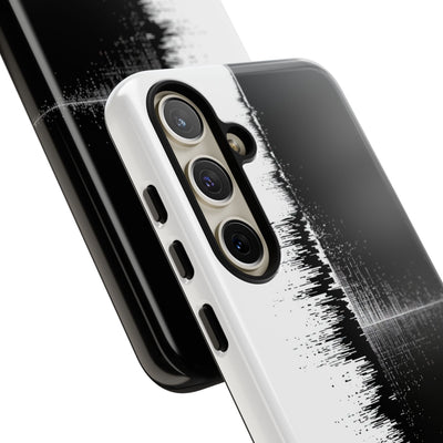Black Tough Phone Case for Samsung - Static Signal Split