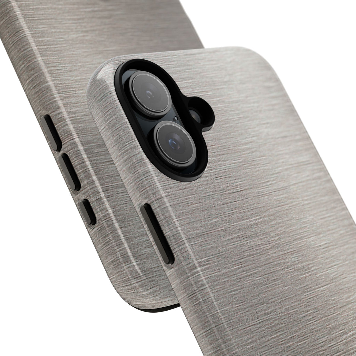 Brushed Silver Alloy · Tough Phone Case for iPhone · Silver