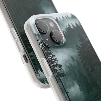 Green Lite Phone Case for iPhone - Misty Evergreen Mirror