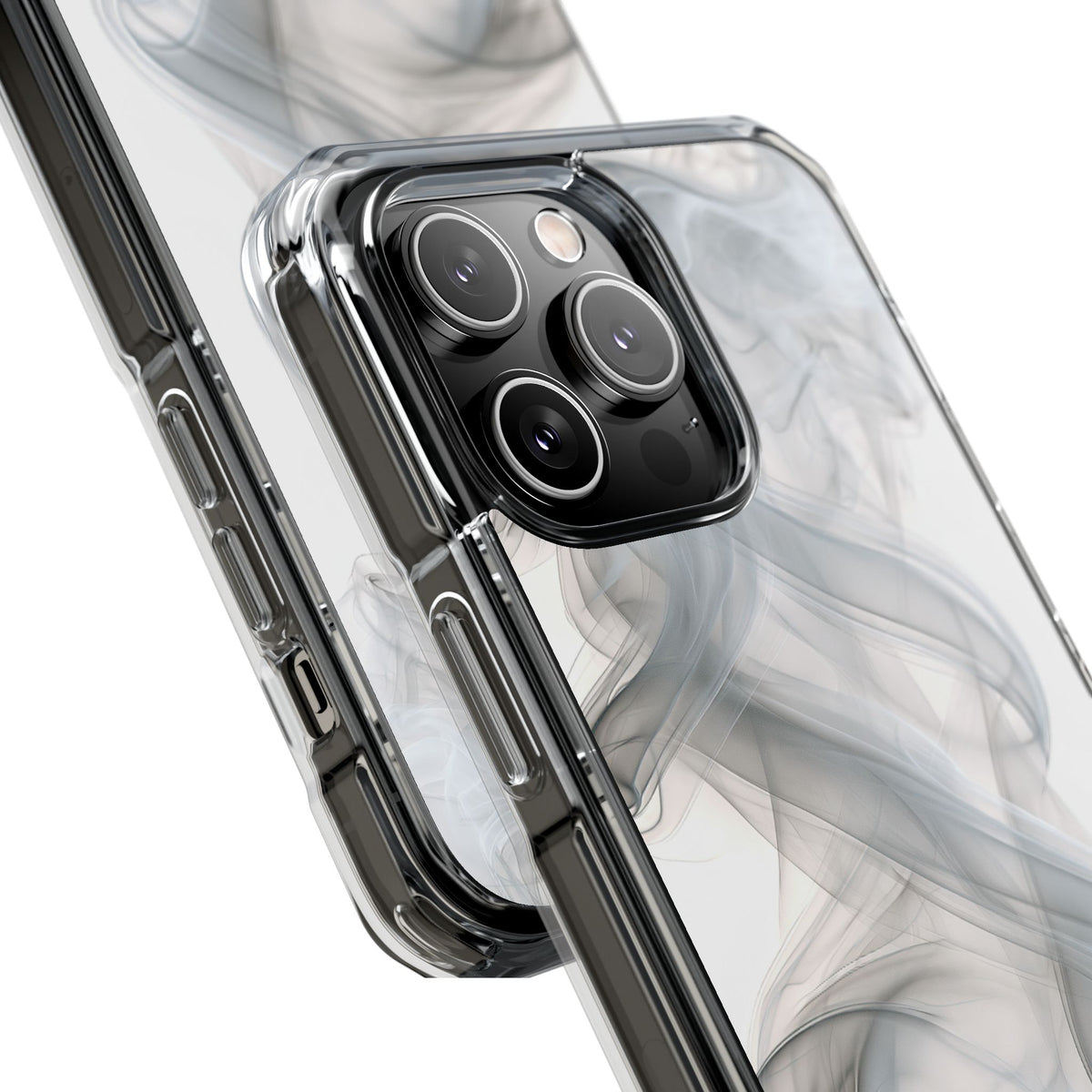 Vapor Noir · Clear Impact Magnetic Phone Case for iPhone ·  White