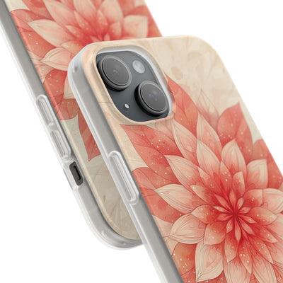 Coral Layered Bloom · Soft Phone Case for iPhone